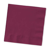 Creative Converting 10" X 10" Burgundy Beverage Napkins