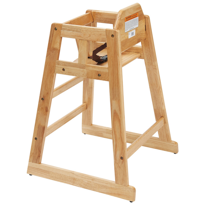 Winco CHH-101 Natural Wooden Knocked Down High Chair Winco