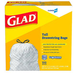Glad 78526 13 Gallon Drawstring Tall Kitchen Bags
