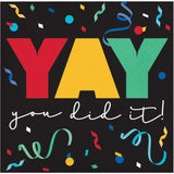 Creative Converting 369874 10" X 10" "Yay You Did It" Lunch Napkins