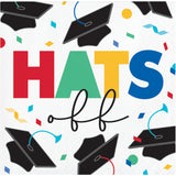 Creative Converting 369873 10" X 10" "Hats Off" Lunch Napkins