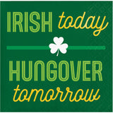 Creative Converting 378269 10" X 10" Irish Today Beverage Napkins