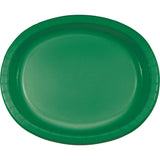 Creative Converting Emerald Green Oval Paper Platter 10x12