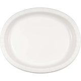 Creative Converting White Oval Paper Platter 12x10