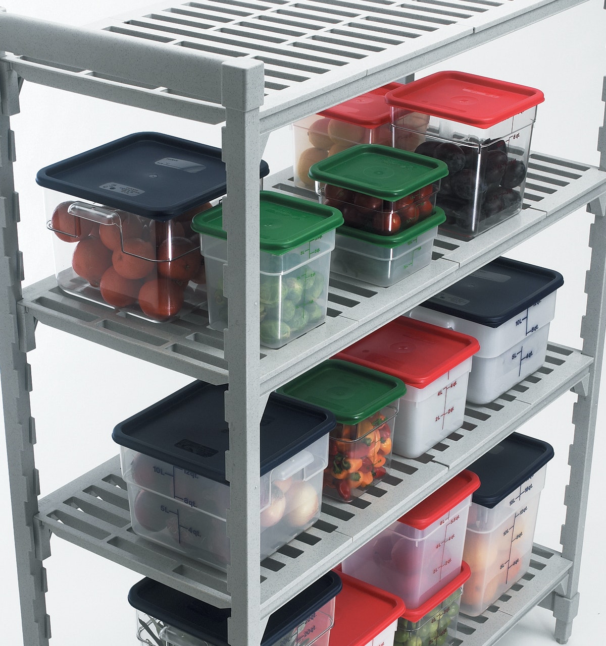 Cambro SFC2-452 Camsquares Green Square Lid for 2 and 4 qt Food