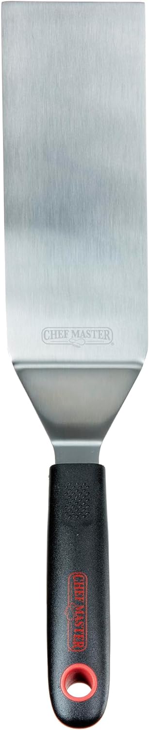 Chef Master 90282 Stainless Steel Square Edge High Heat Turner 7.5" x 2.95" Chef-Master