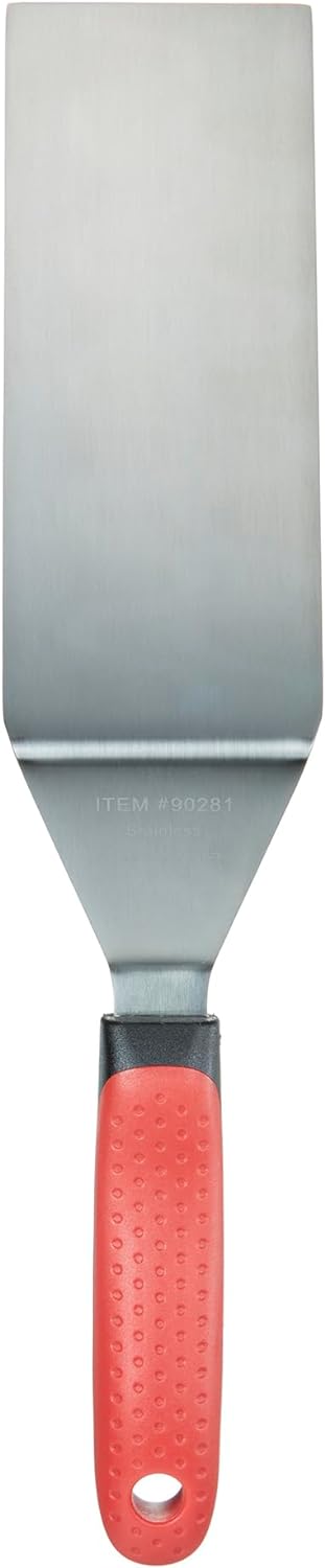 Chef Master 90282 Stainless Steel Square Edge High Heat Turner 7.5" x 2.95" Chef-Master