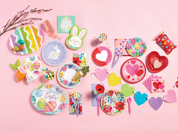 Creative Converting 369768 Bowtie Bunny Shaped Plate Creative Converting