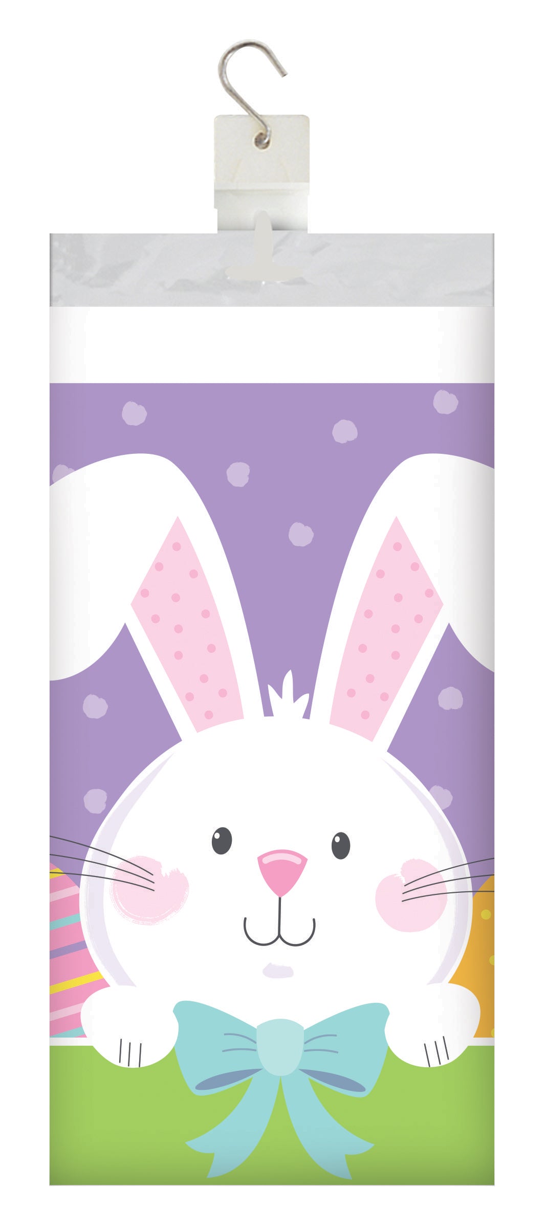 Creative Converting 369771 54" X 108" Bowtie Bunny Paper Tablecover