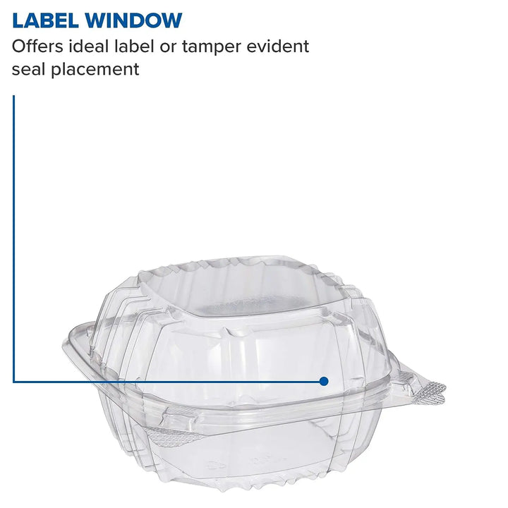 Dart C57PST1 6X6 ClearSeal Hinged Container