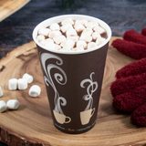 Dart ThermoGuard DWTG16ST Double Wall 16 oz Paper Cup with Steam Design