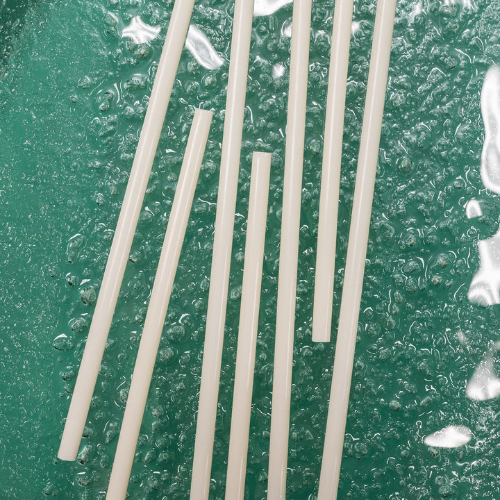 7.75" Natural Unwrapped Bio-Plastic Standard Straw