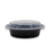 ITI TG-PP-16-R Black with Clear Top Round Plastic Container, 150/Case
