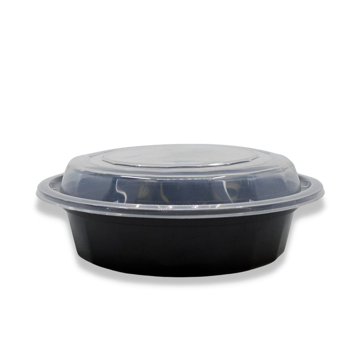 ITI TG-PP-16-R Black with Clear Top Round Plastic Container, 150/Case