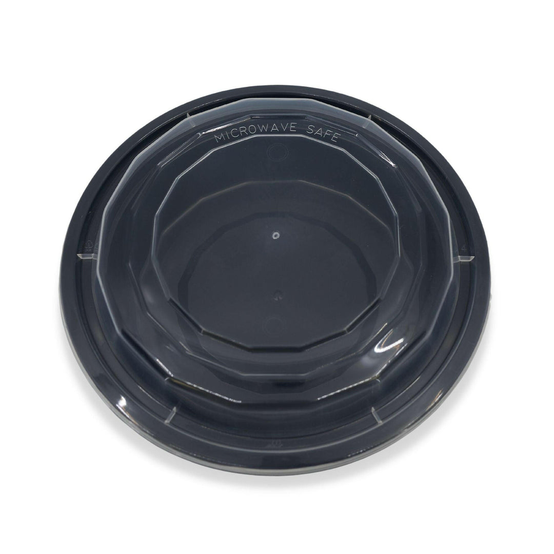 ITI TG-PP-16-R Black with Clear Top Round Plastic Container, 150/Case International Tableware