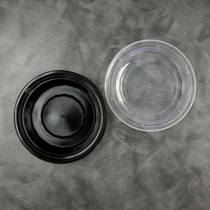 ITI TG-PP-16-R Black with Clear Top Round Plastic Container, 150/Case International Tableware