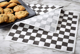 Printed Black Checkboard Deli Wrap 12" x 12" (FDP12BK)