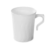 Fineline Flairware 208-WH White Plastic 8 oz Coffee Mug