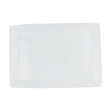 Front of the House Spiral Rectangular Porcelain Plate 5x7 White