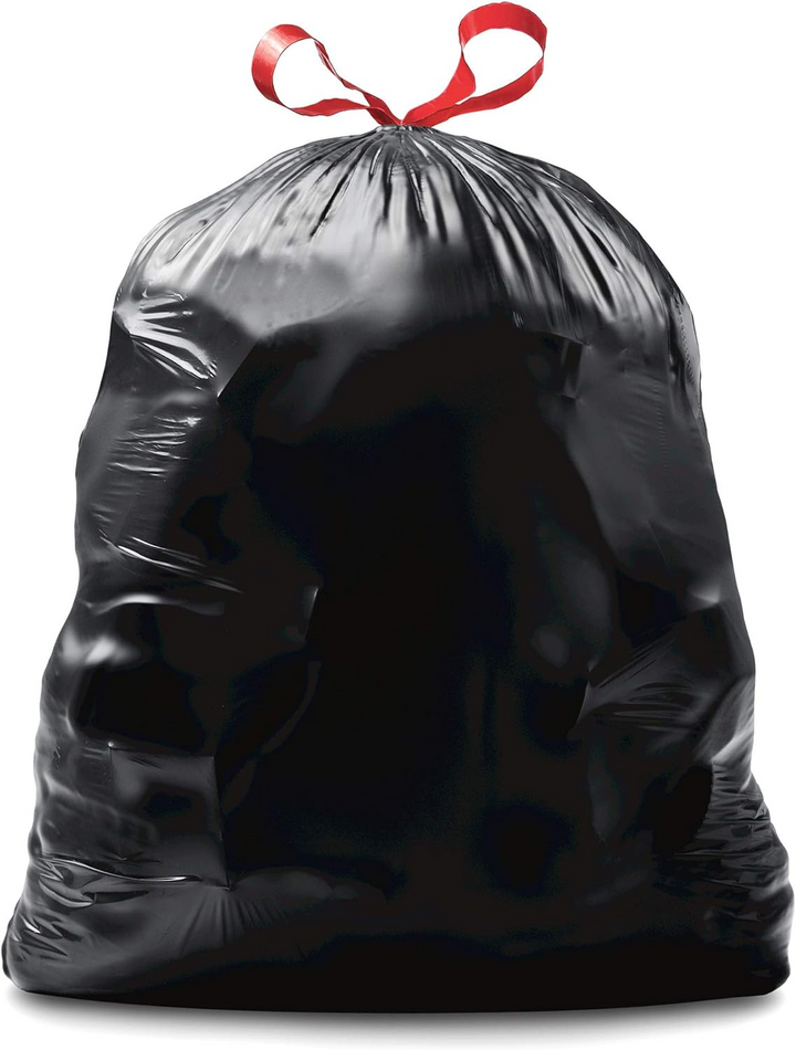 Glad 78952 Black 30 Gallon Draw String Bag Case of 90 Glad