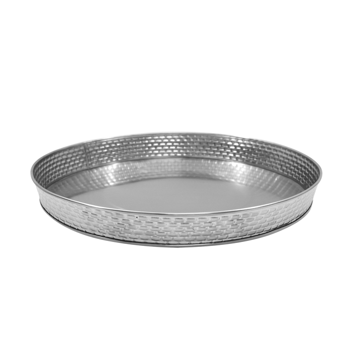Tablecraft GPSS10 10.5" Round Platter Stainless Steel Brickhouse Tablecraft