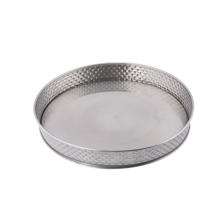 Tablecraft GPSS10 10.5" Round Platter Stainless Steel Brickhouse Tablecraft