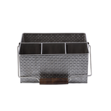 Tablecraft GPSSCADDY 4-Compartment Rectangular Flatware Caddy with Handle