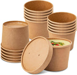 Inno-Pak 10 Oz Kraft Paper Food Container with Lid