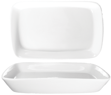 International Tableware Quad Rectangular Platter European White 32 oz