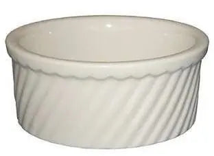 International Tableware 8.5 oz American White Swirl Souffle Dish