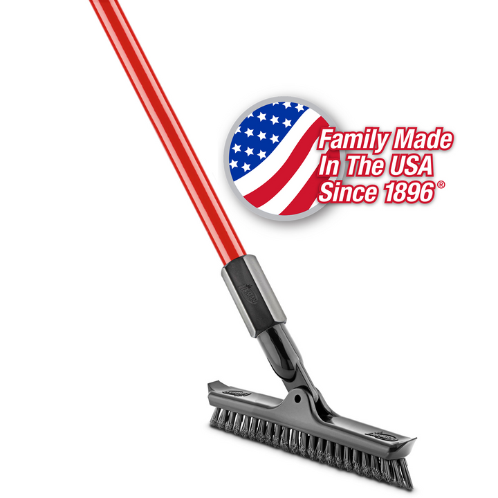 Libman 1559 Black Swivel and Grout Scrub Brush with 60" Red Handle Libman