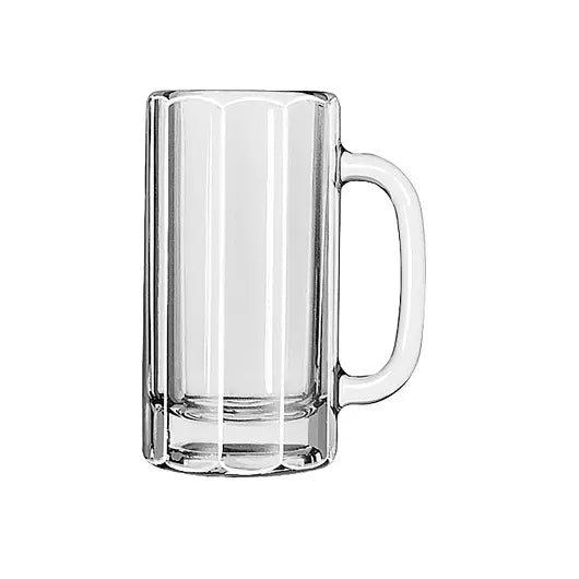 Libbey 5016 12 oz Paneled Mug – Clear Glass Beer Mug