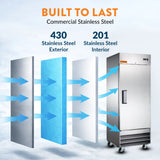 Mercator MF1 One Door Reach In Freezer