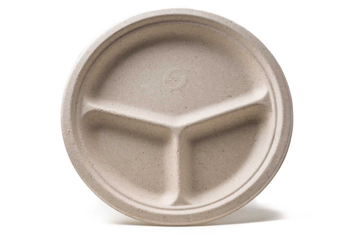 Greenwave OV-P011 10" 3-Compartment Round Ovation Plate Greenwave