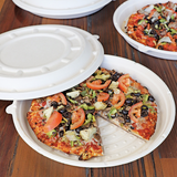 World Centric 12 Inch Round Compostable Fiber Pizza Lid
