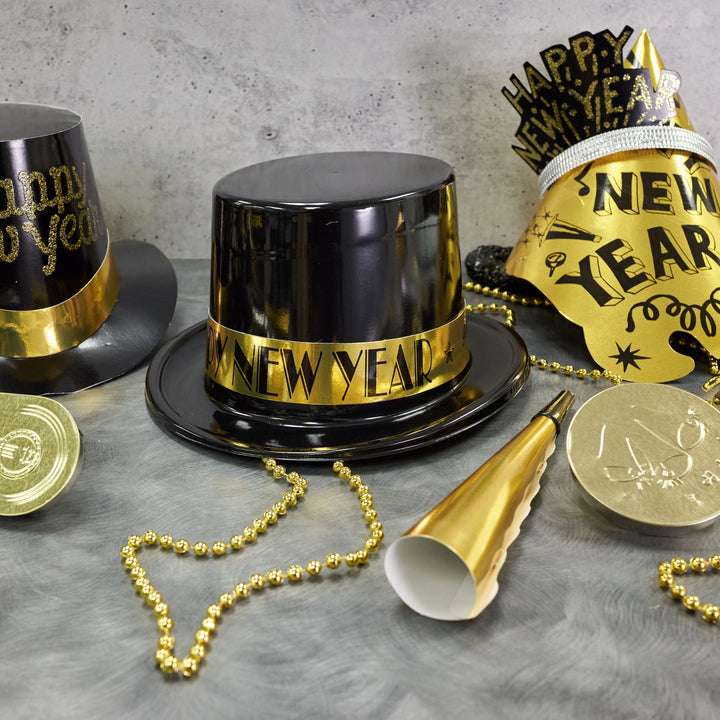 Party Time 806-100 (Gold) Sensation New Year's Eve Party Kit For 100