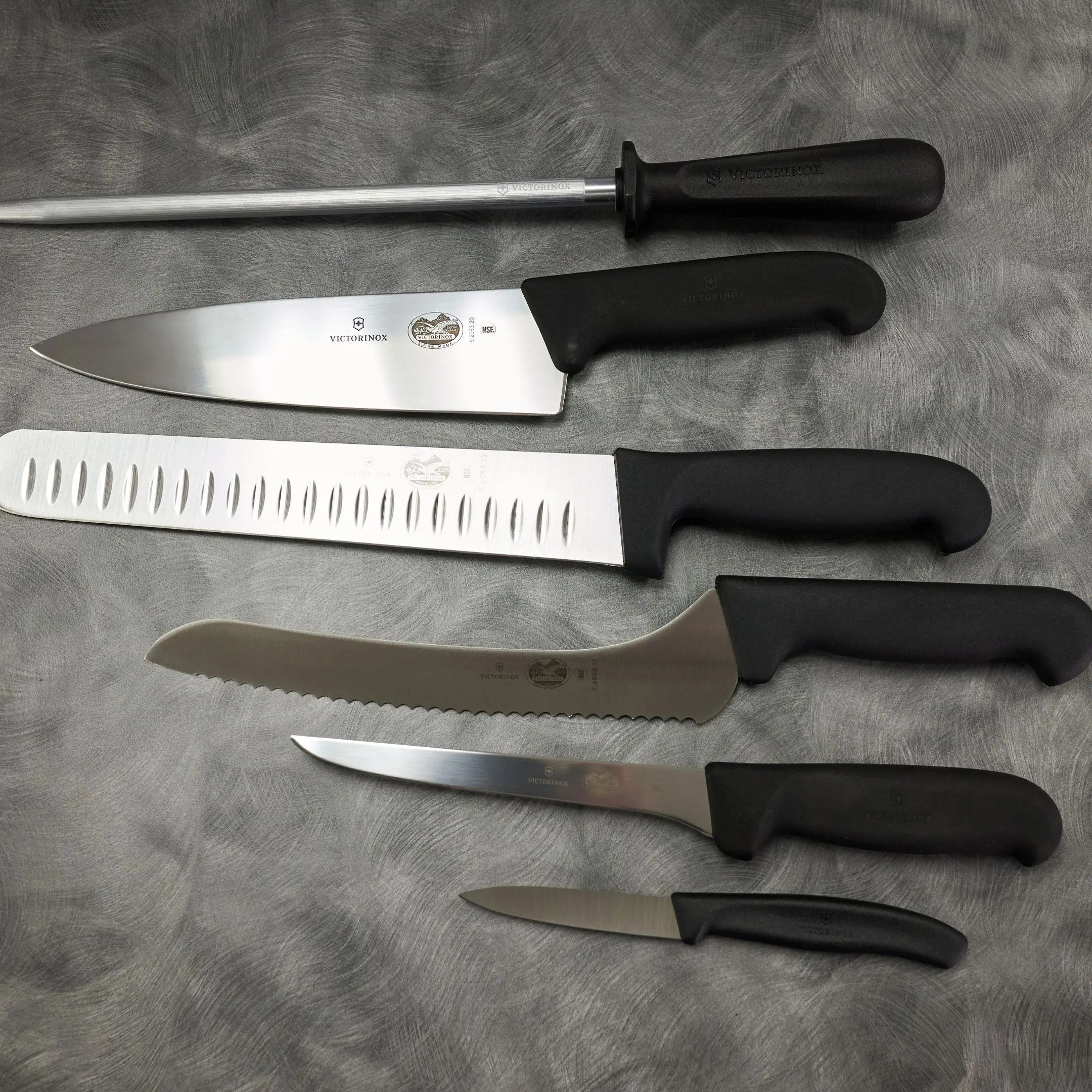 Victorinox 7.4012 X12 7 Piece Fibrox Culinary Knife Kit
