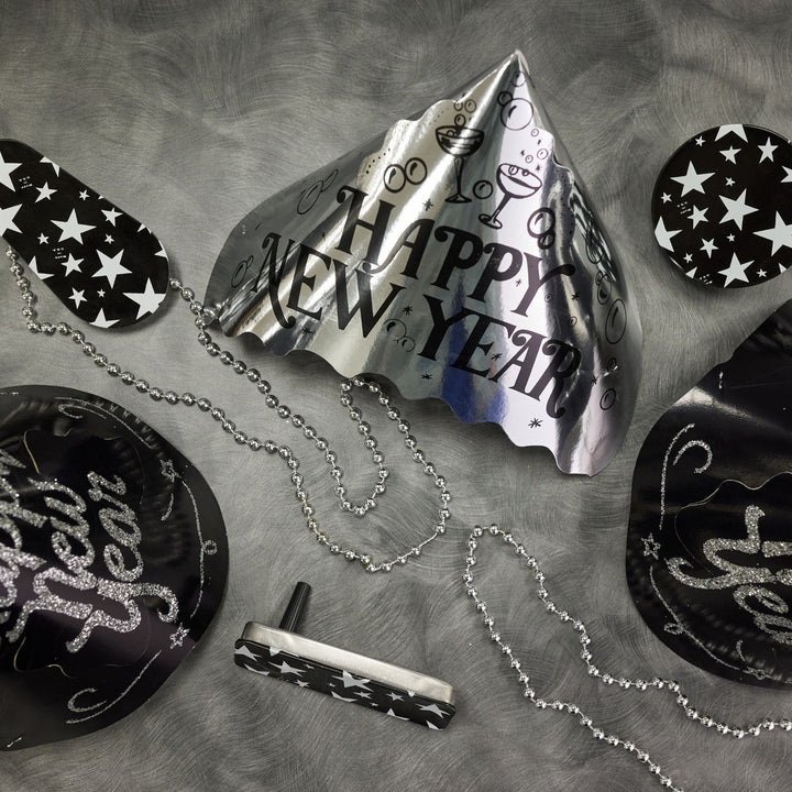 Party Time 807-100 (Silver) Sensation New Year's Eve Party Kit For 100