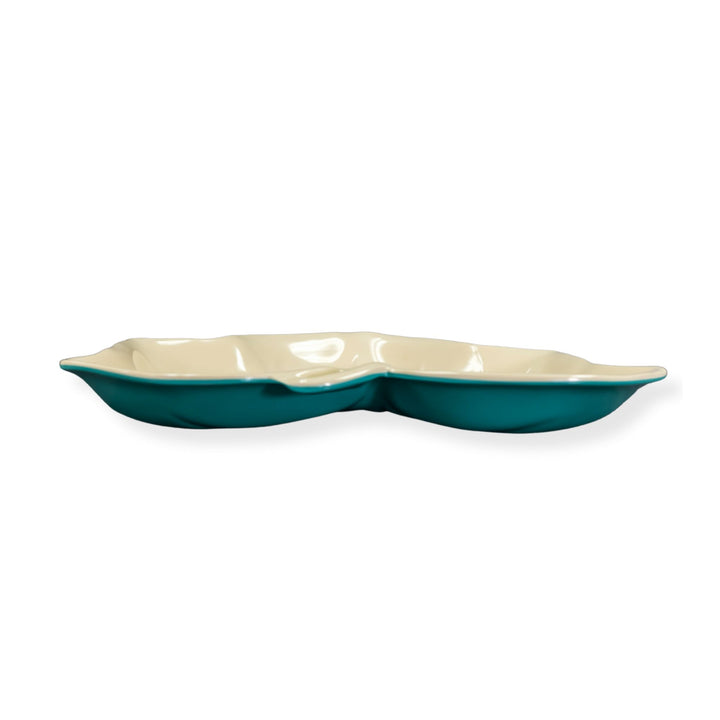 EGS M1312-TQ Country Kitchen Turquoise Maple Leaf Platter