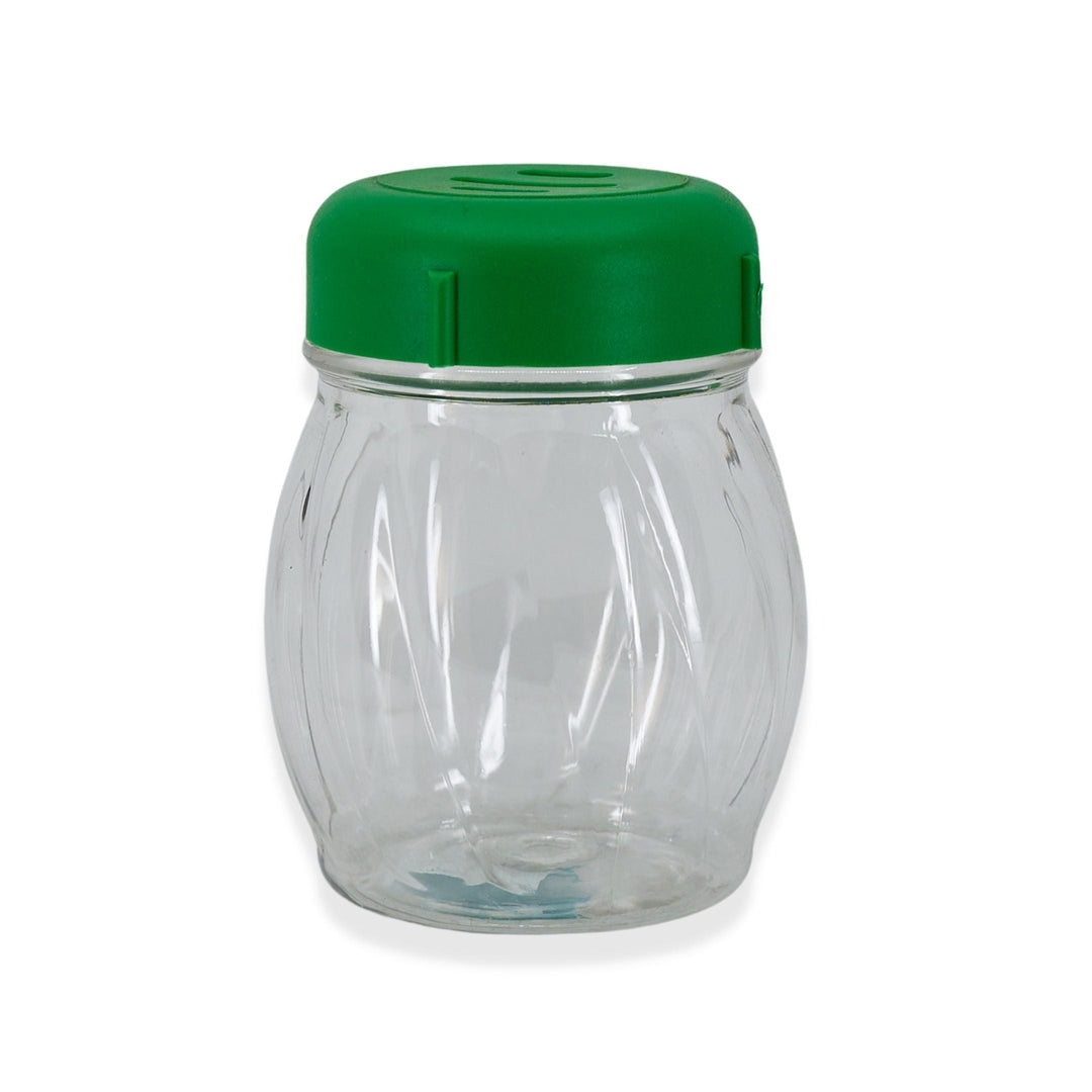 American Metalcraft 6 Oz Cheese Shaker with Green Slotted Top