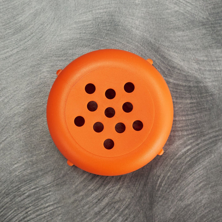 American Metalcraft 6 Oz Cheese Shaker with Orange Perf Top American Metalcraft