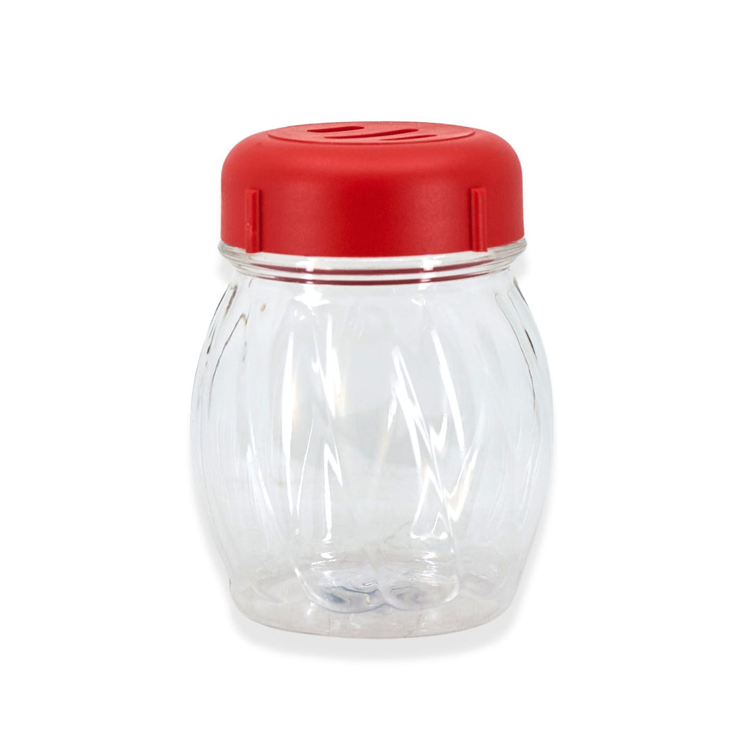 American Metalcraft 6 Oz Cheese Shaker with Red Slotted Top