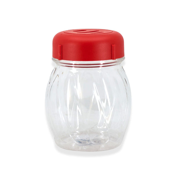 American Metalcraft 6 Oz Cheese Shaker with Red Slotted Top