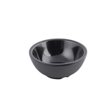 Tablecraft RAM2RBK 2 Oz Round Ribbed Black Melamine