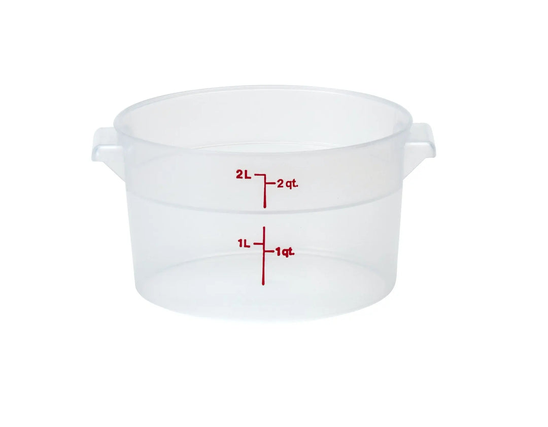 Cambro RFS2 2 Qt Round Container  White Poly Cambro