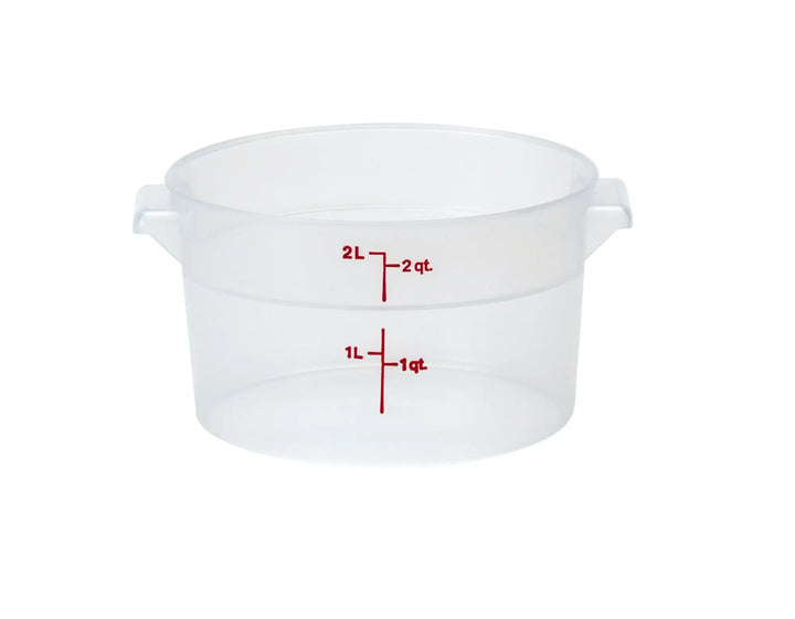 Cambro RFS2 2 Qt Round Container  White Poly Cambro