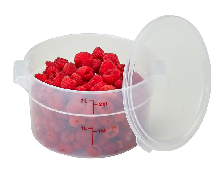 Cambro RFS2 2 Qt Round Container  White Poly Cambro