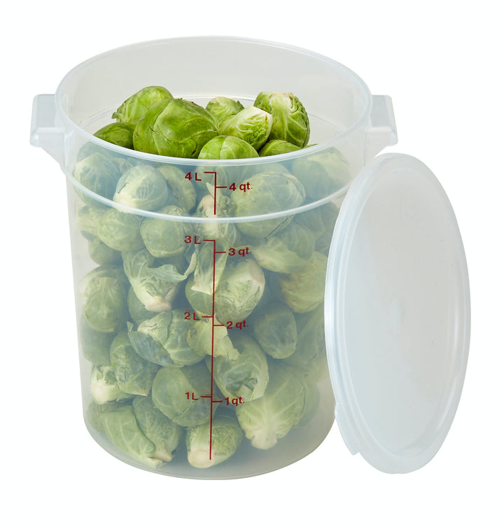Cambro RFS4PP-190 4 Qt Round Translucent Container Cambro