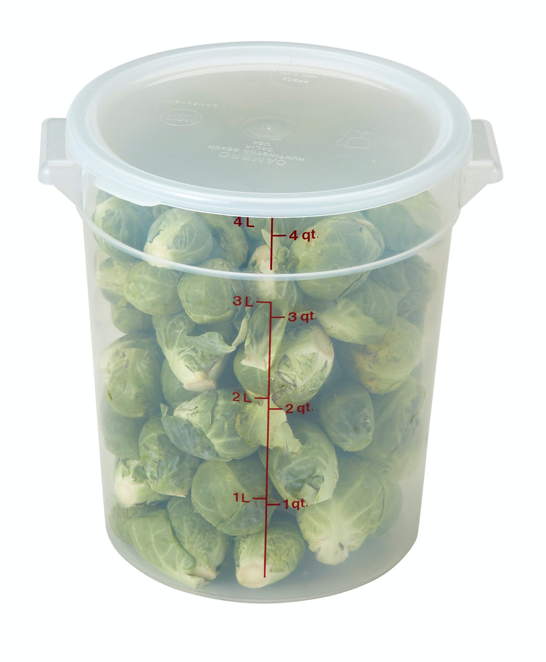 Cambro RFS4PP-190 4 Qt Round Translucent Container Cambro