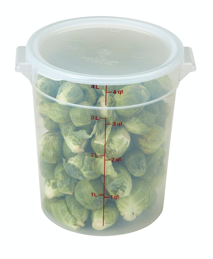 Cambro RFS4PP-190 4 Qt Round Translucent Container Cambro